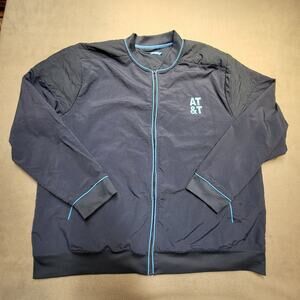 ATT AT&T Employee Jacket Mens 2XL Blue Full Zip Long Sleeve Business
